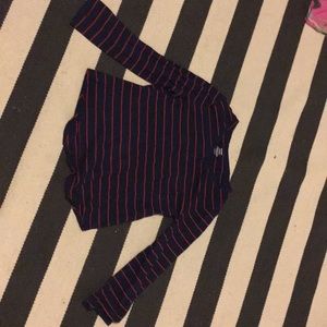 Red and blue long sleeved shirt